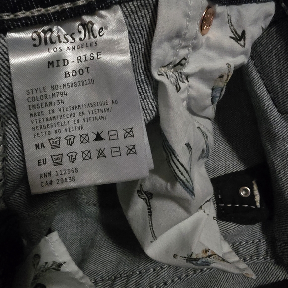 Miss Me Women's Blue Embroidered Jeans 27 X32 - Picture 4 of 9